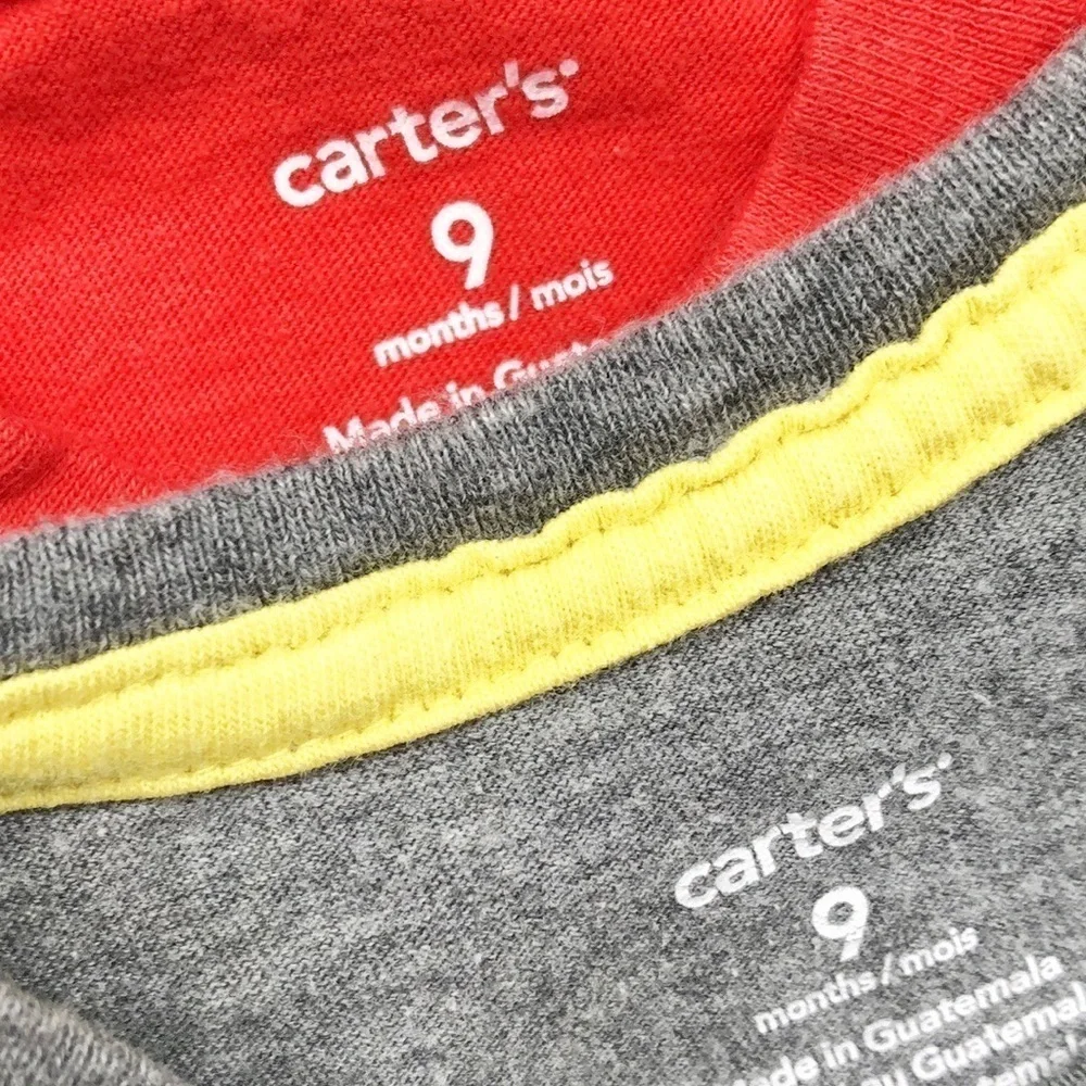 Carter's baby boys printed long sleeve shirt set